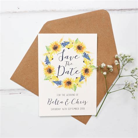 Sunflower wedding invitation wording