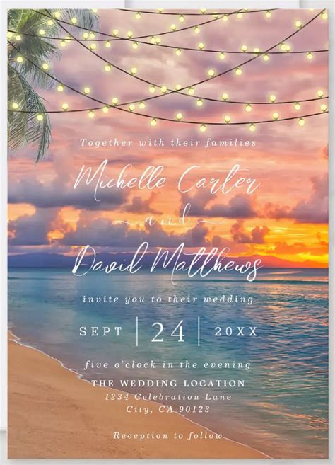 Sunset invitation template