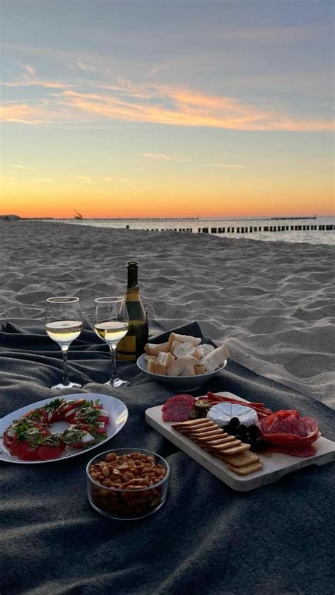 Sunset picnic setup