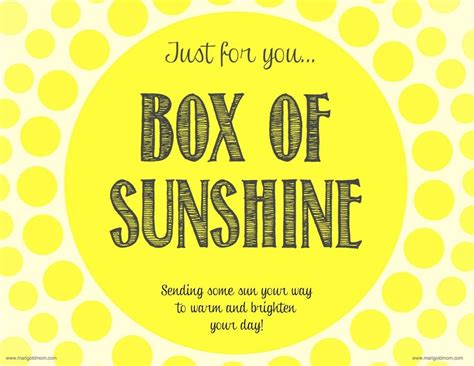 Box of Sunshine Template