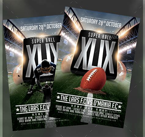 Super Bowl Flyer Templates