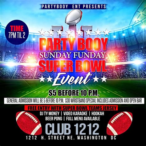 Super Bowl Funday Flyer