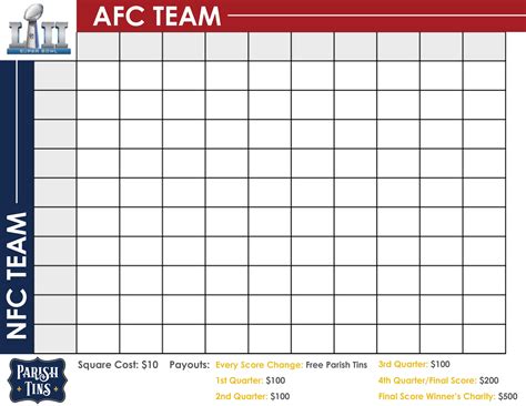 Super Bowl Squares Management