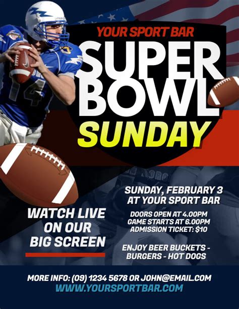 Super Bowl Sunday Flyer