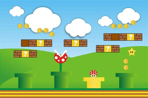 Super Mario Background Printables for Kids