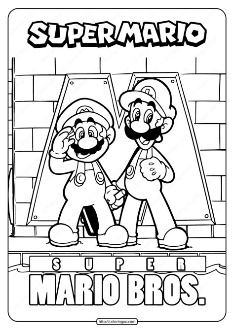 Super Mario Bros Coloring Pages