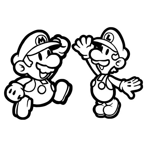 Super Mario Bros. Logo Printable Coloring Page