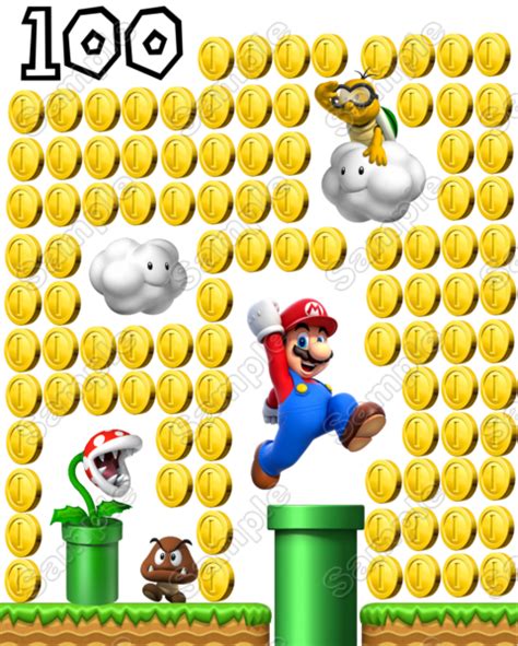 Super Mario Coins Printable Template