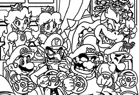 Super Mario Vehicle Coloring Page 4