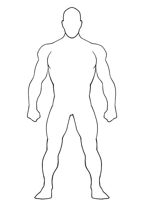 Superhero Body Template