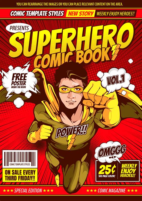 Superhero Comic Book Flyer Template