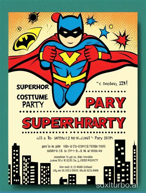 Superhero Costume Party Invitation