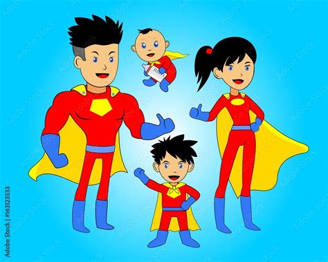 Superhero family template