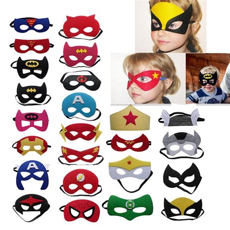 Superhero Half-Mask Template