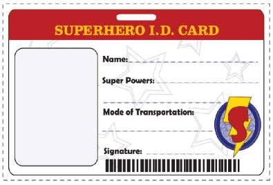 Superhero ID Card Template