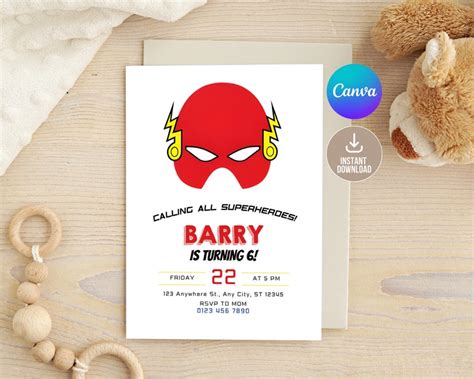 Superhero Invitation Template