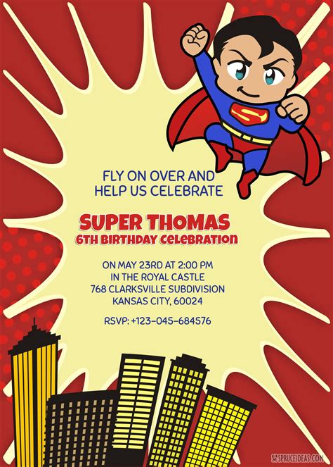 Superhero Invitation Template 9