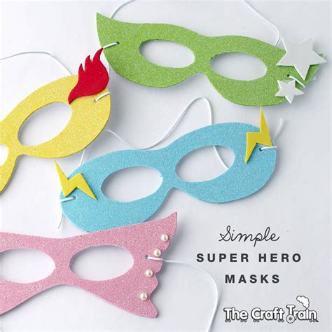 A printable superhero mask craft for kids