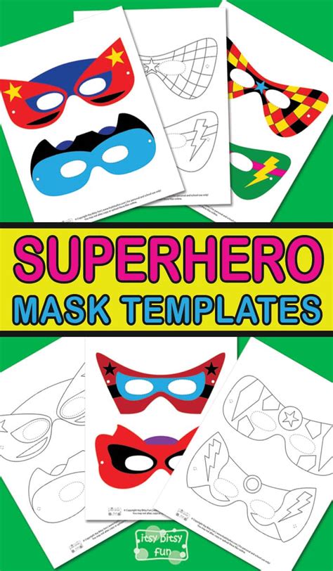 Superhero Mask Templates for Kids