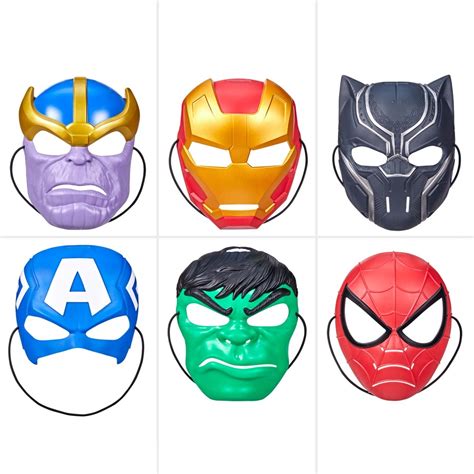 A selection of colorful superhero masks