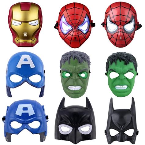 A selection of superhero masks for kids