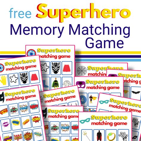 Superhero Matching Game