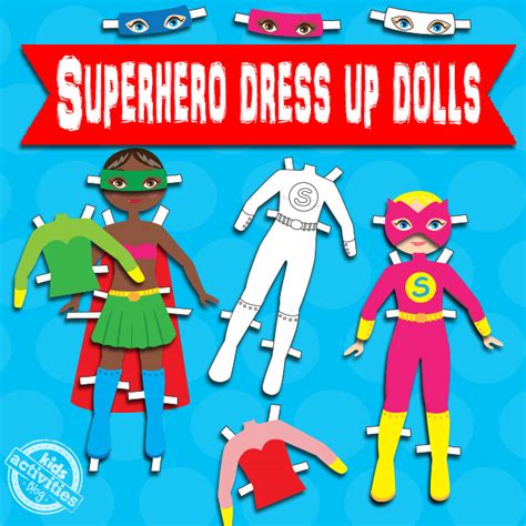 Superhero Paper Doll Template