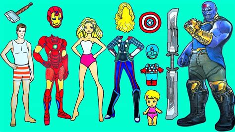 Description of Superhero Paper Dolls