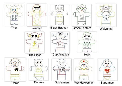 Superhero Puppet Printable