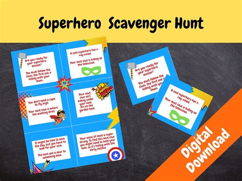 Superhero-themed Treasure Map Template