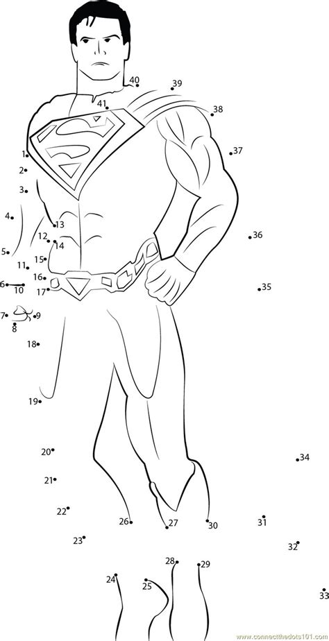 Superhero training dot to dot printable