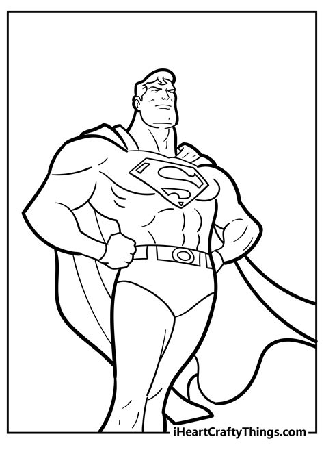 Superman coloring page for children