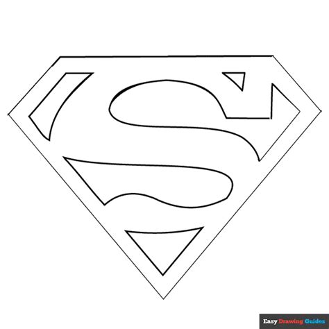 Superman Symbol Coloring Page Template