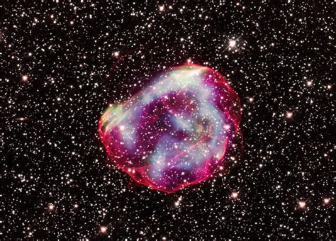 Supernova explosion in space