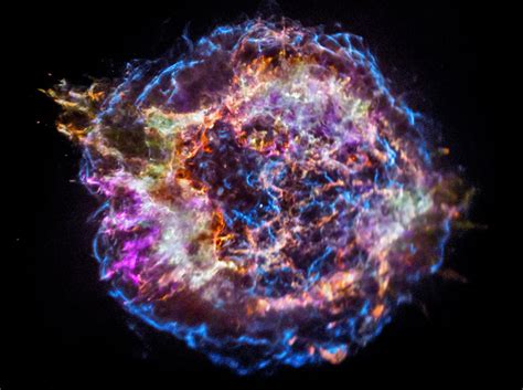 Supernova remnant in space