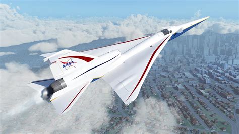 Illustration of a supersonic aircraft