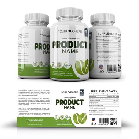 Supplement Label Template Design