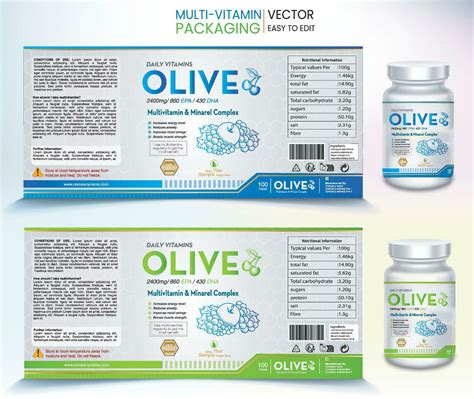 Supplement Label Template Design Template