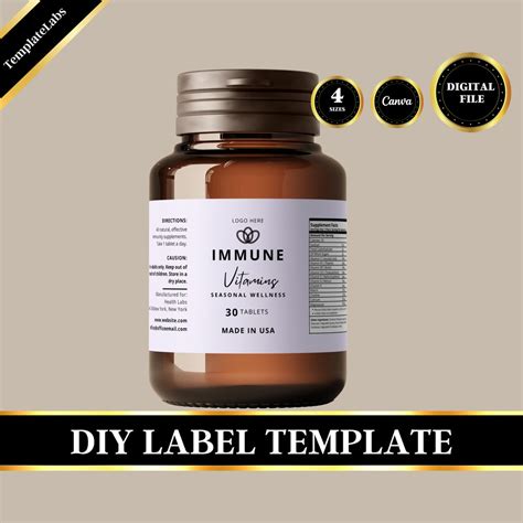 Supplement Label Template Editable