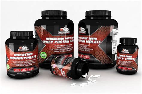 Supplement Label Template PSD Template