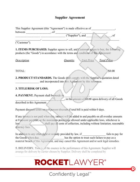 Supplier Contract Management Template