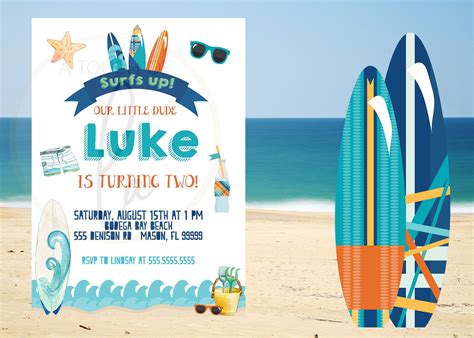 Surf Party Invitations