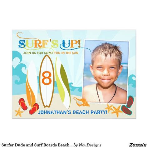 Surfer Dude Invitation