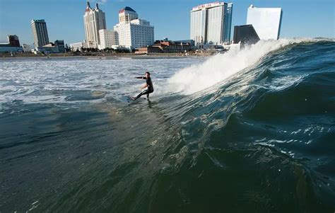 Surfing in Atlantic City, NJ