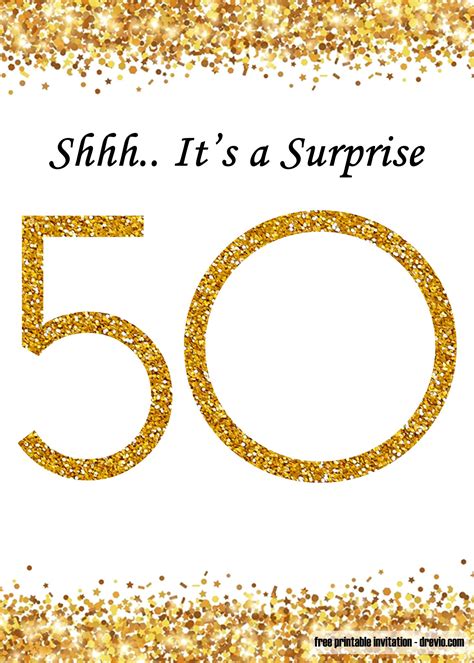 Surprise 50th birthday template 10