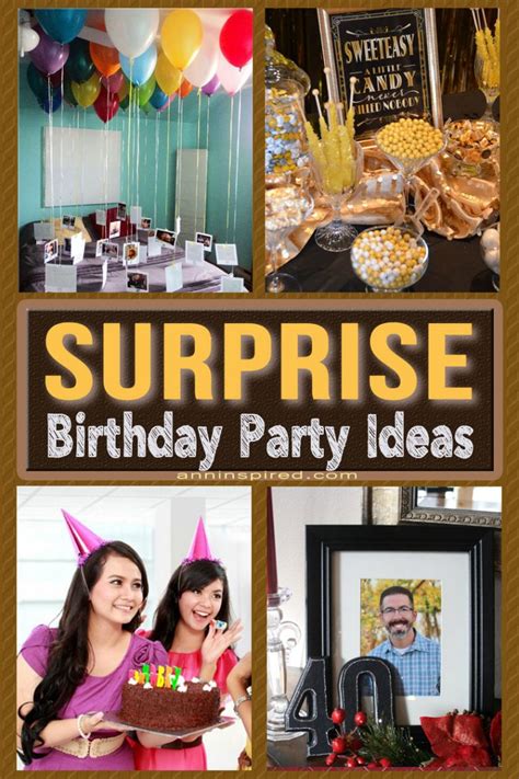 Surprise Birthday Party Ideas