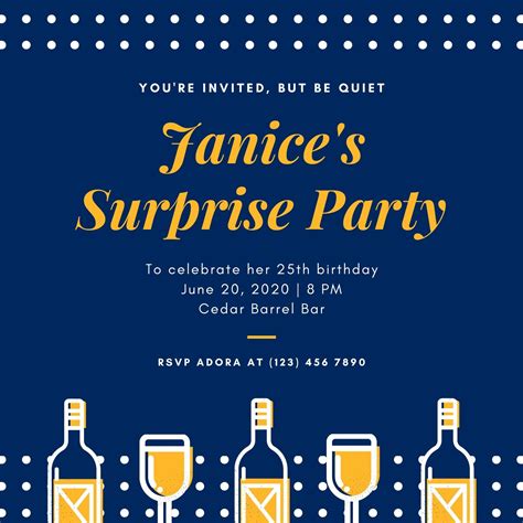 Surprise Birthday Party Invitation Templates