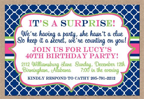 Surprise Birthday Party Invitation Wording Ideas