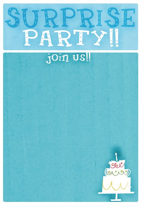 Surprise Party Invitation Templates Photoshop