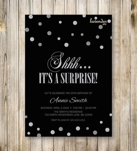 Surprise Party Invitations Templates